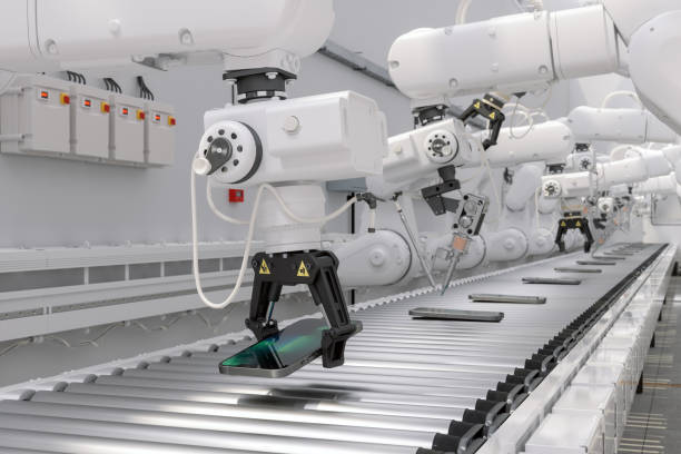 industrial robotic arm in action
